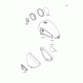 Схема вузла: Decals(red/red) для Kawasaki VN750 Vulcan 750