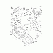 Схема вузла: Engine cover(s)(1/2) для Kawasaki KX250/ KX252 KX250