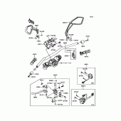 Схема вузла: Кермо & Пульт управління кермовим для Kawasaki ZR1000 Z1000 ABS