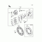 Схема узла: Передний тормоз для Kawasaki KX125