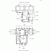 Схема вузла: Болти картера двигуна для Kawasaki ZR1100 Zephyr 1100