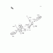 Схема узла: Подножки для Kawasaki KX250/ KX252 KX250F
