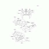 Схема вузла: Decals(green/white/blue)(zx750-l2) для Kawasaki ZX750 Ninja ZX-7