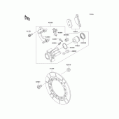 Схема вузла: Front brake(d21/d22) для Kawasaki KL250 KLR250