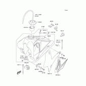 Схема узла: Топливный бак (A2) для Kawasaki KLX125 KLX125