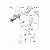 Схема вузла: Fuel evaporative system (Ca) для Kawasaki ZX1400 Ninja ZX-14