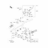 Схема узла: Руль & Пульт управления рулевой для Kawasaki KLX110 KLX110