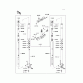 Схема узла: Вилка передней оси для Kawasaki ZX1000 Ninja ZX-10R