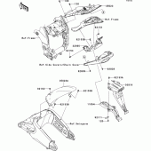 Схема узла: Заднее крыло для Kawasaki ZX1000 Ninja ZX-10R