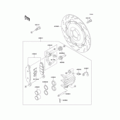 Схема вузла: Переднє гальмо для Kawasaki EJ650 W650