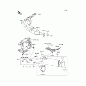 Схема узла: Выхлопная система для Kawasaki ZG1400 Concours 14