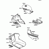 Схема вузла: Decal(white/gray)(ex500-b2) для Kawasaki EX500 GPZ500S