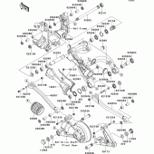 Схема узла: Задний рычаг (Маятник) для Kawasaki ZG1400 1400GTR ABS
