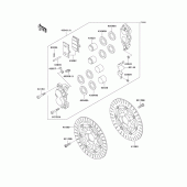Схема вузла: Переднє гальмо для Kawasaki ZX900 Ninja ZX-9R