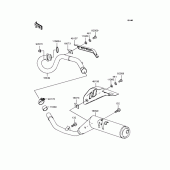 Схема вузла: Вихлопна система для Kawasaki KL250 KL250 Super Sherpa