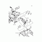 Схема вузла: Підвіска/задній амортизатор для Kawasaki KLE650 Versys 650 ABS