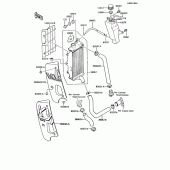 Схема вузла: Радіатор (1/2) для Kawasaki KMX125