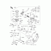Схема вузла: Передній гальмівний циліндр Kawasaki ZR1000 Z1000