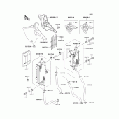 Схема узла: Радиатор для Kawasaki KX125
