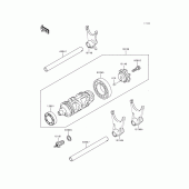 Схема вузла: Gear change drum/shift fork(s) для Kawasaki ZX600 Ninja ZX-6R