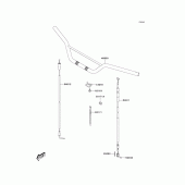 Схема вузла: Кермо & Пульт управління кермовим для Kawasaki KLX125 KLX125L