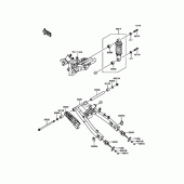 Схема узла: Маятник и амортизатор для Kawasaki BR125 Z125 Pro