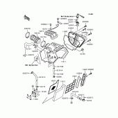 Схема вузла: Повітряний фільтр (KL250-H5) для Kawasaki KL250 KL250 Super Sherpa