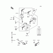 Схема вузла: Замок запалювання для Kawasaki ZR1100 Zephyr 1100