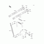 Схема узла: Распредвал & Цепь ГРМ & Натяжитель для Kawasaki ZX636 Ninja ZX-6R