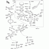 Схема вузла: Front master cylinder(1/2) для Kawasaki ZX400 ZXR400