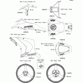 Схема вузла: Decals(gray)(kcf) для Kawasaki ZX1000 Ninja ZX-10R ABS