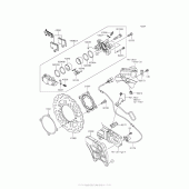Схема узла: Задний тормоз для Kawasaki ZX1400 Ninja ZX-14R