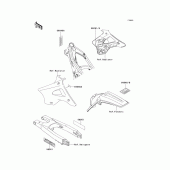 Схема вузла: Інформаційні наклейки для Kawasaki KX250/KX252 KX250