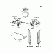 Схема вузла: Наклейки (Евроні; KLX250-J4) для Kawasaki KLX250 D-Tracker