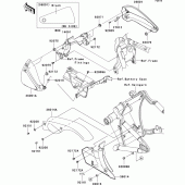 Схема узла: Задние боковые обтекатели & Защита цепи для Kawasaki VN2000 VN2000 Classic