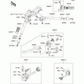 Схема вузла: Кермо & Пульт управління рульовий для Kawasaki ZX600 Ninja ZX-6RR