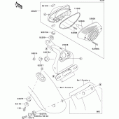 Схема вузла: Taillight(s) для Kawasaki EJ650 W650
