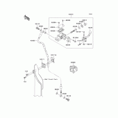 Схема узла: Передний тормозной цилиндр для Kawasaki KX450 KX450F
