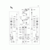 Схема узла: Вилка передней оси для Kawasaki KLE650 Versys 650 ABS
