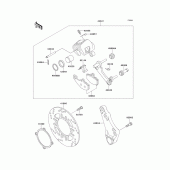 Схема вузла: Заднє гальмо для Kawasaki ZX600 Ninja ZX-6