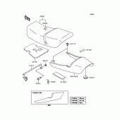 Схема вузла: Сидіння для Kawasaki ZR750 Zephyr