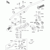 Схема вузла: Кермо & Пульт управління рульовим для Kawasaki KX125
