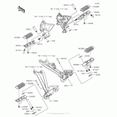 Схема узла: Подножки для Kawasaki ZX1000 Ninja 1000 ABS