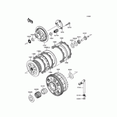 Схема вузла: Зчеплення для Kawasaki ZR1000 Z1000 ABS