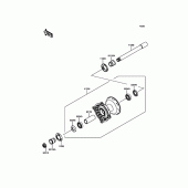 Схема вузла: Ступиця переднього колеса для Kawasaki KX450 KX450F
