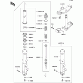 Схема узла: Вилка передней оси для Kawasaki ZX600 Ninja ZX-6R