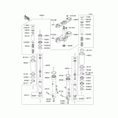 Схема вузла: Вилка передньої осі для Kawasaki VN2000 Vulcan 2000 Limited