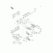Схема узла: Задний рычаг (Маятник) для Kawasaki KX250/ KX252 KX250F