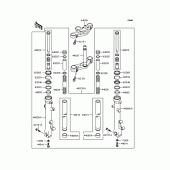 Схема вузла: Вилка передньої осі для Kawasaki ZR400 ZRX