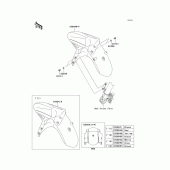 Схема узла: Переднее крыло для Kawasaki KLE650 Versys 650 ABS